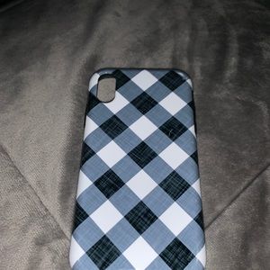 Black and white buffalo design XR Iphone case